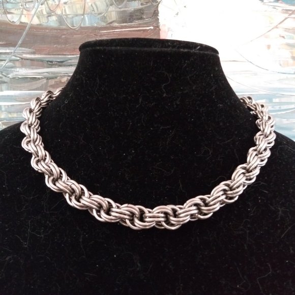 **SALE PRICE** (Unisex) Double Spiral Chain Mail Necklace - Picture 1 of 10